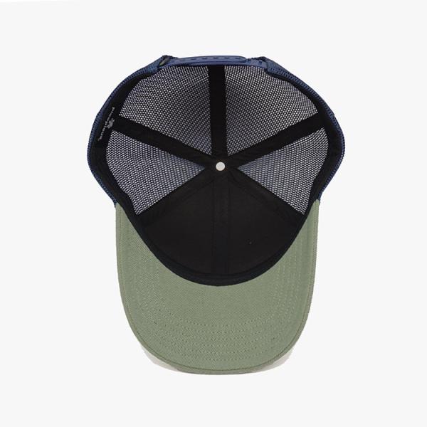 Fashion Cotton And Polyester Mesh 6 Panel Trucker Cap Embroidered Logo