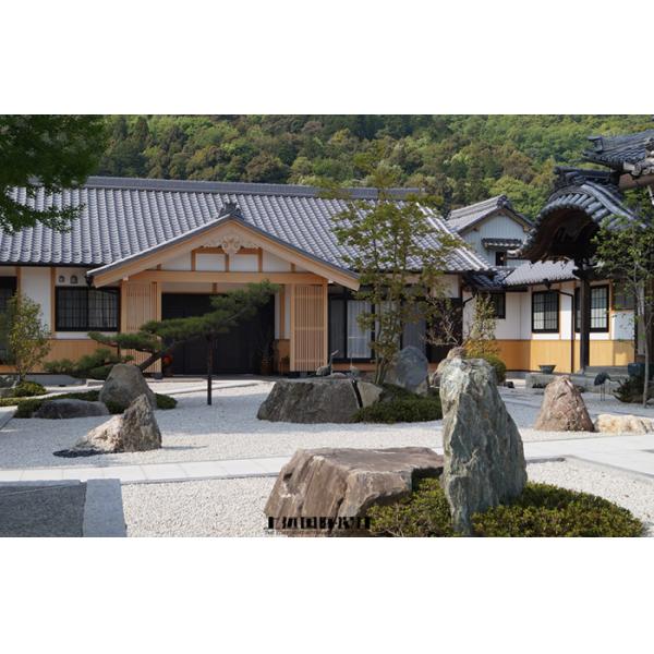 Japanese Taoism Style Grey Slate Roof Tile For Villa Tea House Roofing