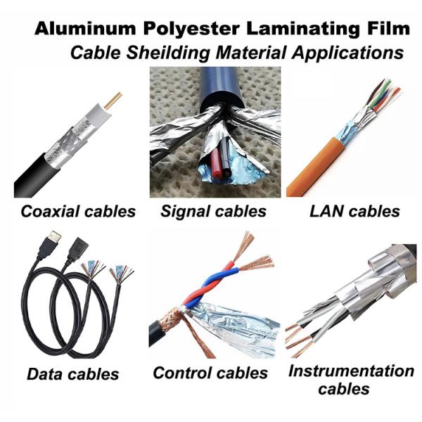 AL/PET/EMAA Одноклеящийся самоклеящийся кабель, ограждающийся ламинированной пленкой Mylar