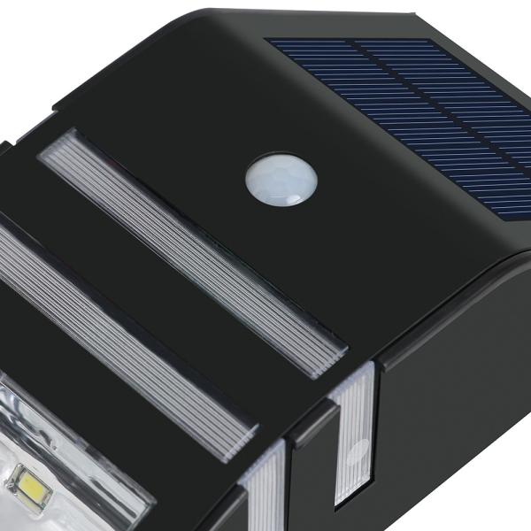 Black 120LM LED Solar Sensor Wall Light outdoor 8-10Hours Working Time