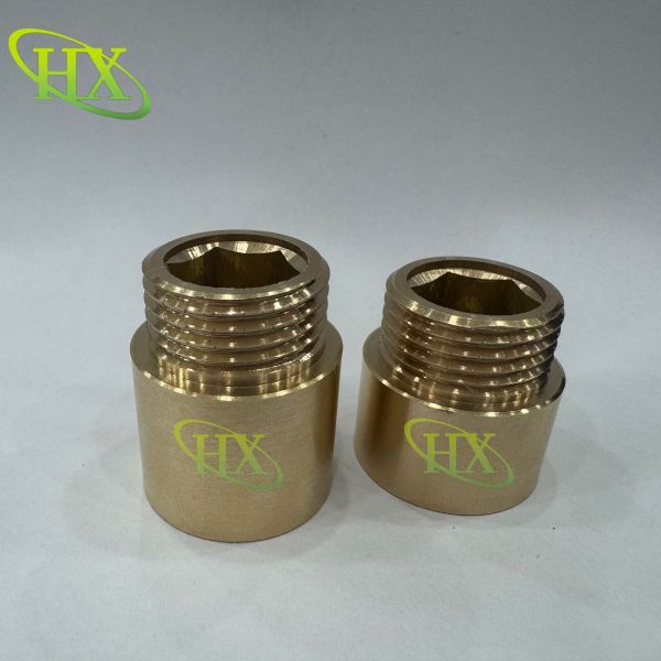 Custom threaded brass and stainless steel  extension nipple precision plumbing pipe fitting corrosion resistant from india