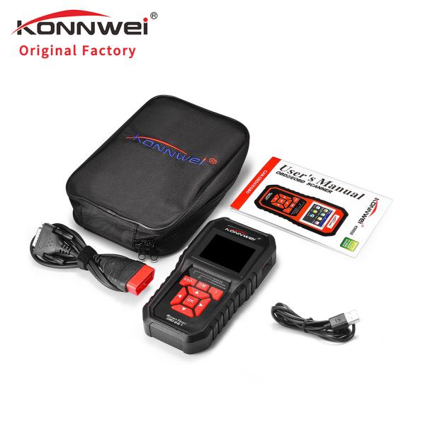 Ferramenta KW850 Kia Fiat Bentley Peugeot Mercedes Obd2 da varredura de Konnwei do verificador da bateria