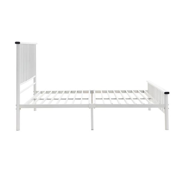 Eco Friendly Anti Tilt White Iron Single Bed Save Space For Hostel