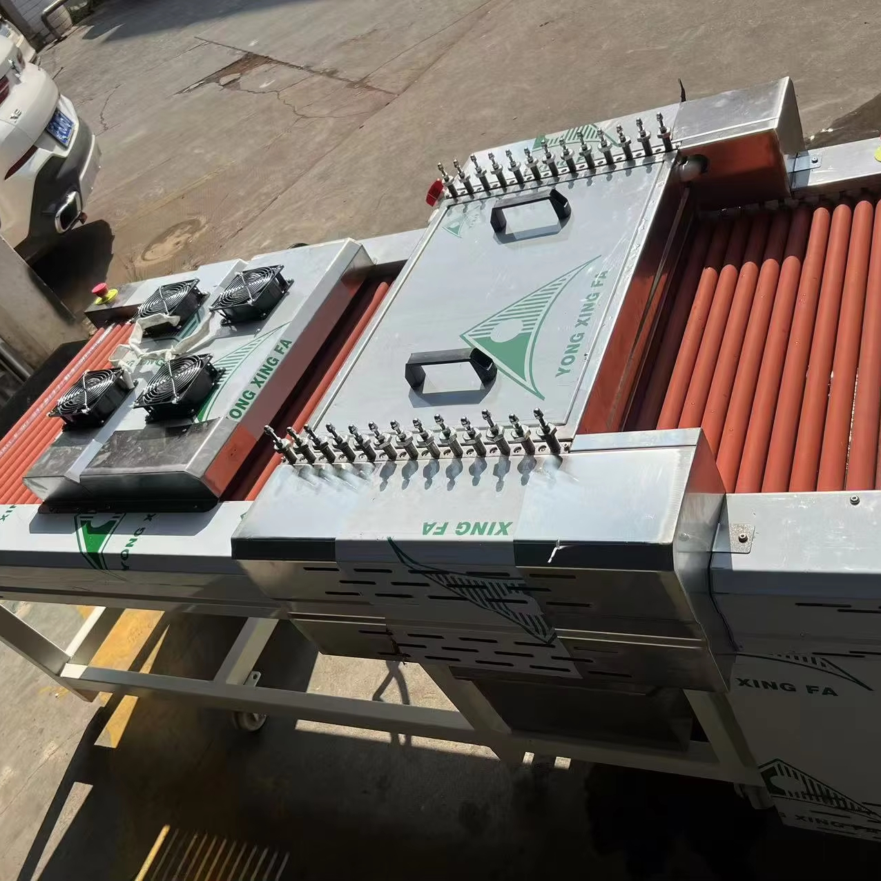 Horizontal Small Glass Washing And Drying Machine 10KW Total Power