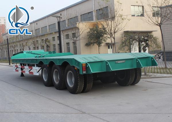 Civl 3 Axles Equipment Low Bed Trailer King Pin 3.5 Inch Q235 Material With Radial Tires