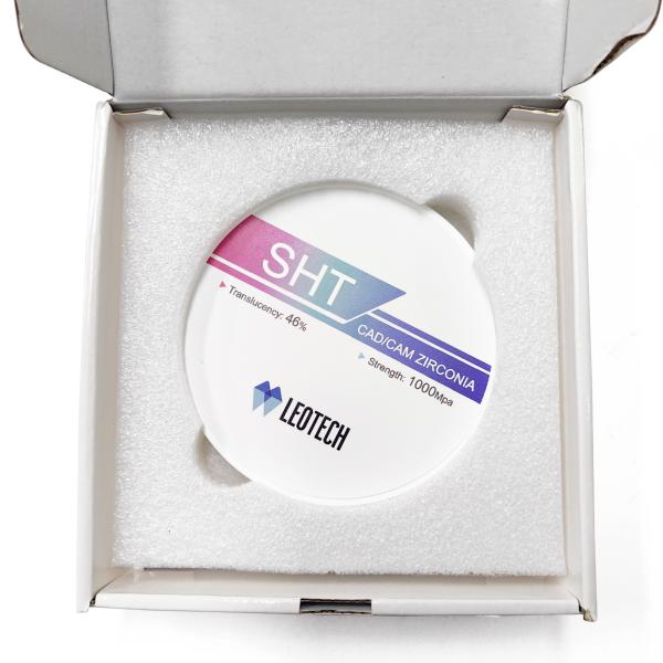High-Strength SHT Zirconia Block , 1000MPa for Molar Bridges , ISO Class 5 Certified
