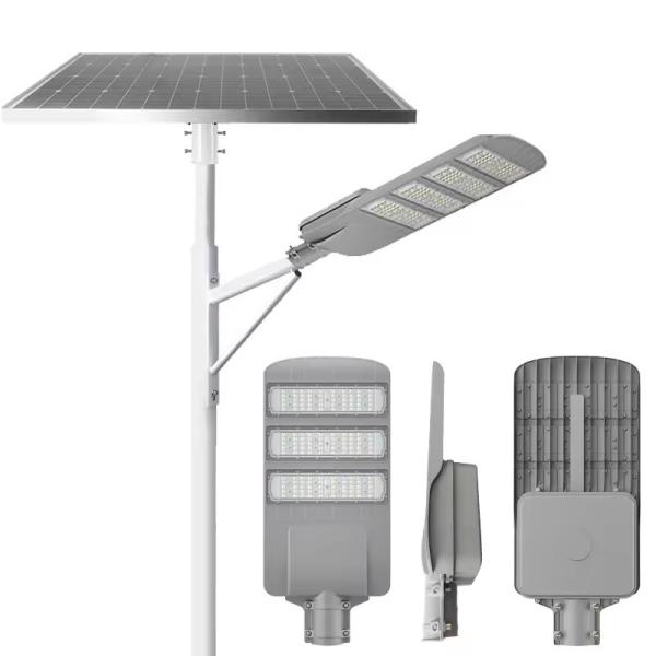 3 Anos de Garantia Alumínio Solar Street Light Painel de Polissílico IP65 Impermeável 50w 100w 150w 200w Split Led Solar Street
