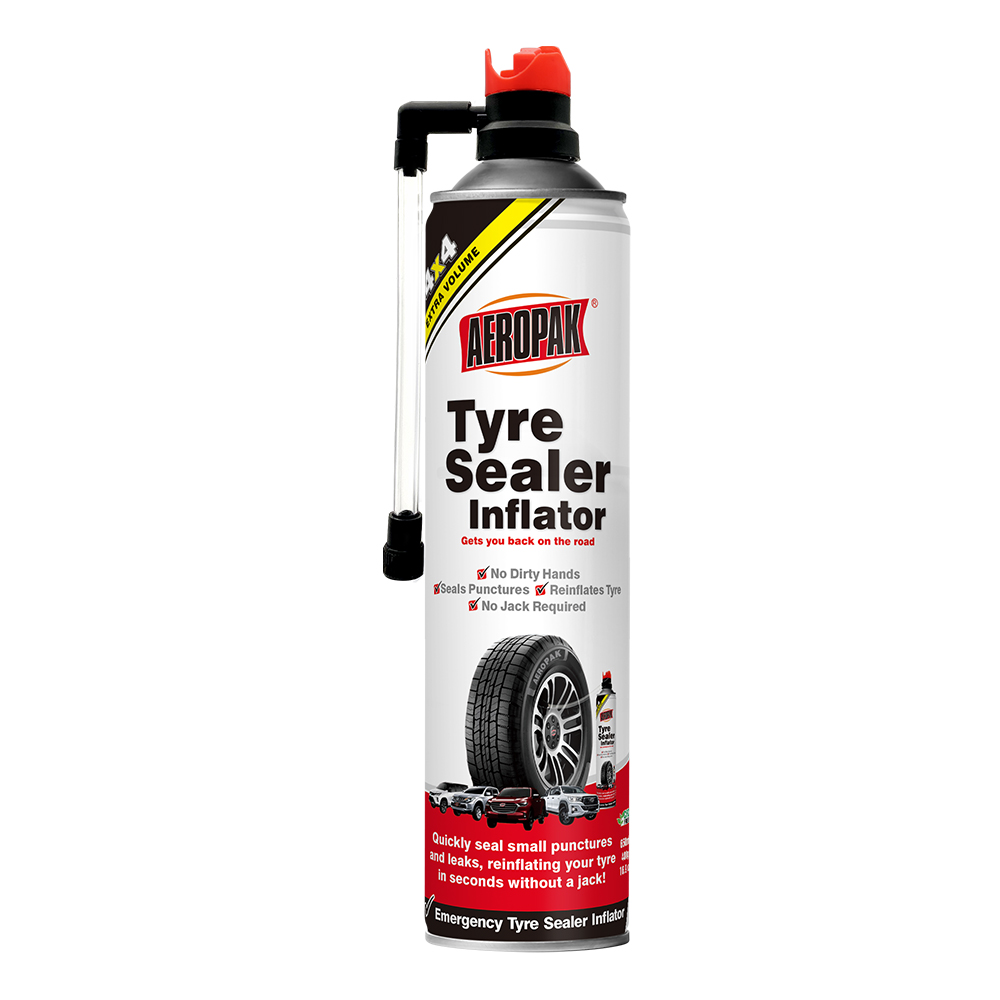 Aeropak 650ml Aerosol Emergency Tubeless Tire Inflator & Flat Tire Puncture Repair Sealer with 3-Year Expiration