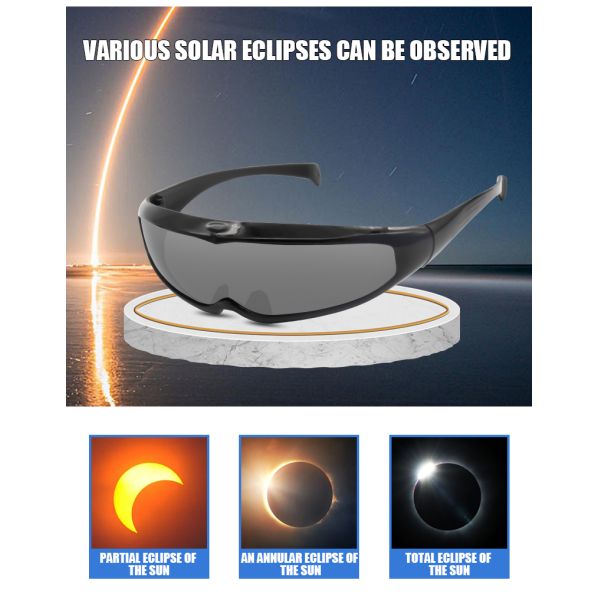 Eclipse Sunglasses Certified Ultra-light Solar Compact Size Comfortable Durable Plastic Eclipse Glasses ForDirect Sun Viewing