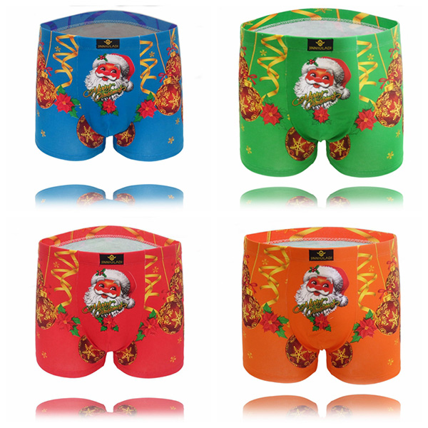 Men Boxers Cotton Brand Boxer shorts calzoncillos mens christmas underwear