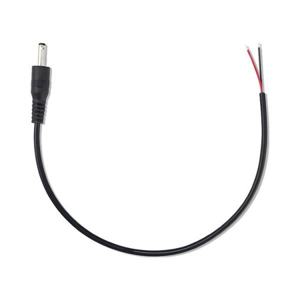 90 Degree Right Angle DC Jack 5.5x2.1mm 5.5x2.5mm 1.35x3.5mm to Open Wire End Pigtail Cable