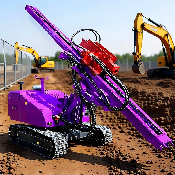 Pile Driver Machine High Frequency Impact Directly Piling Machinery Building Foundations Crawler Pile Driving Rig
