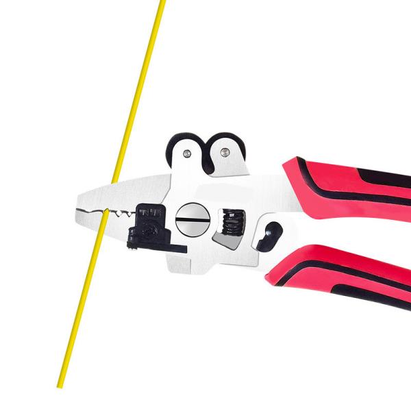 FONGKO 9 in 1 Multifunctional Optical Fiber Stripping Pliers Fiber Optic Cable Stripper