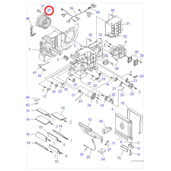 Части экскаватора KOMATSU PC200-7 двигателя для воздуходувки AC ND116340 7030 Части экскаватора KOMATSU PC200-7 двигателя для воздуходувки AC ND116340 7030