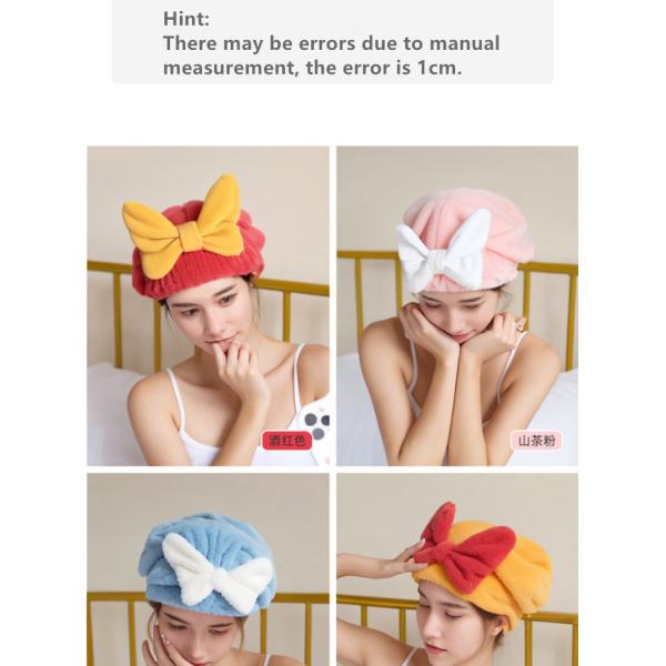 Turbante de cabello de doble capa de microfibra para el cabello Toalla de envoltura de cabello Varios colores para la opción