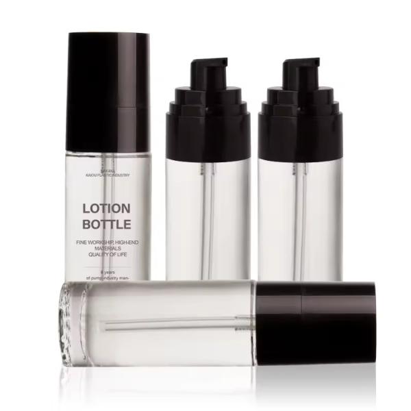 Bouteilles de cosmétiques en verre transparent Bouteilles de pompe à lotion écologique personnalisées