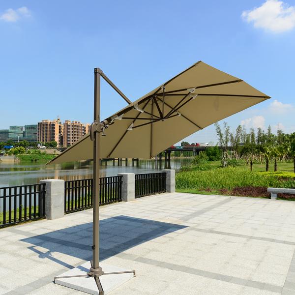 Outdoor Heavy Duty Patio Sun Umbrella with Modern Style and 360 Degree Rotation System