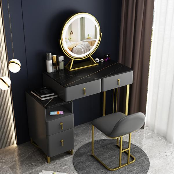 Bedroom Furniture Makeup Vanity Set With Mirror Storage Cosmetic Table