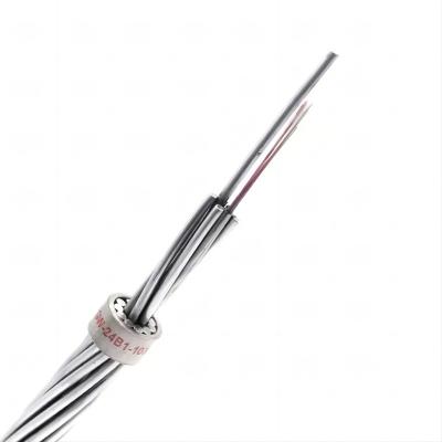 2-144 Cores Fiber Optic Overhead Cable Strip AA Wire Opgw Fiber Cable for Communication