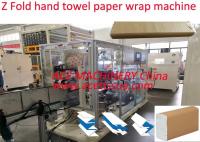 Machine à emballer des serviettes en papier pliées entre elles avec enveloppe en papier