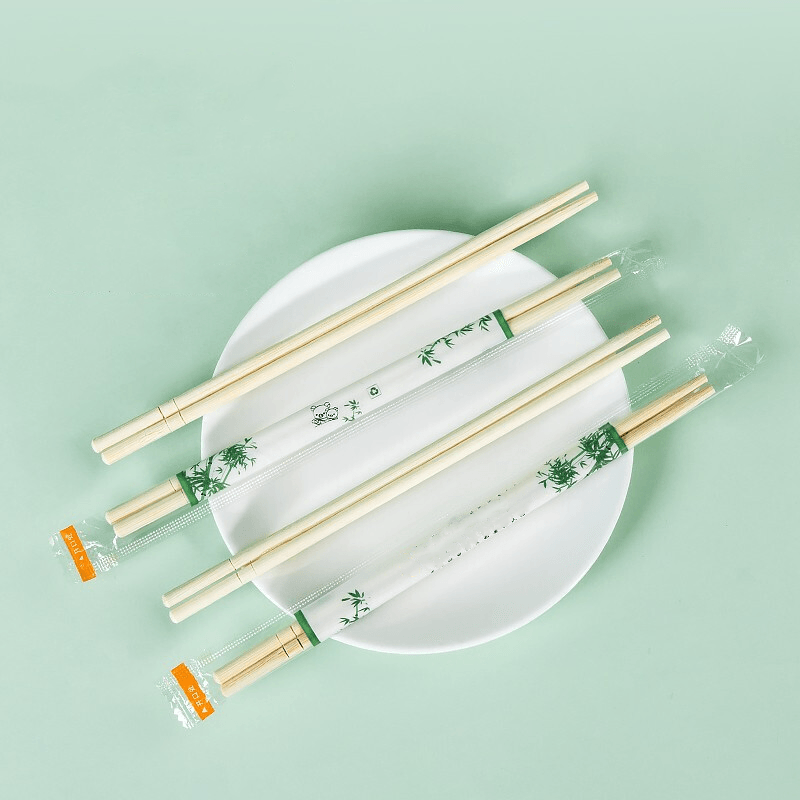 Household/Restaurant/Hotel Custom Eco-friendly Natural Color Bamboo Chopsticks with and Custom Design