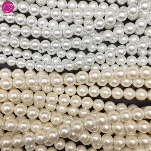 Wholesale High Quality  Glass Straight Hole Peal Beads Loose  Pearls for DIY Jewelry Earring Pendant Accessory