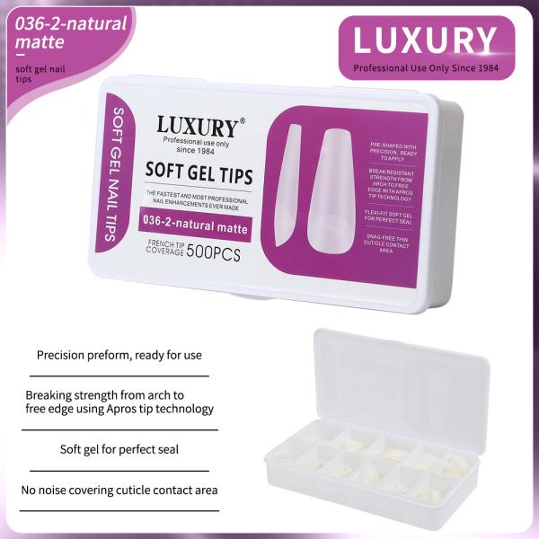 Matte Half Cover French False Nail Tips For Nail Extension Seamless