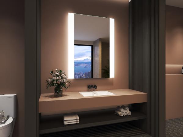 Miroir LED de salle de bains moderne chinois en forme ovale avec haut-parleur Bluetooth et lumière intelligente