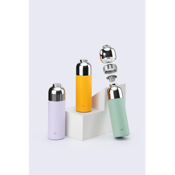 Travel 304SUS Stewing Double Wall Glass Tea Infuser Yellow