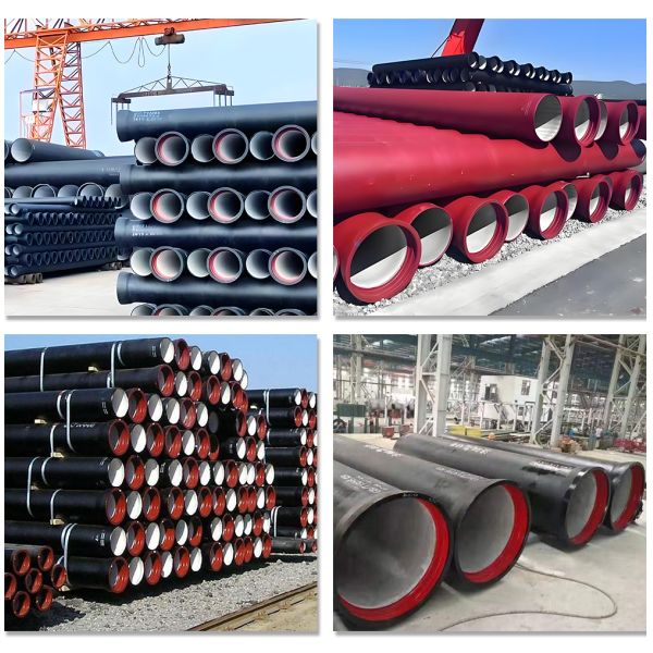 ISO2531 EN545 EN598 Ductile Iron Pipe C25 C30 C40 Black Color For Water
