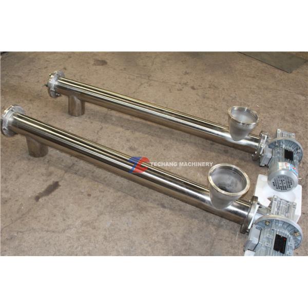 Stainless Steel Tubular Screw Conveyor Flour Screw Conveyor With Round Hopper