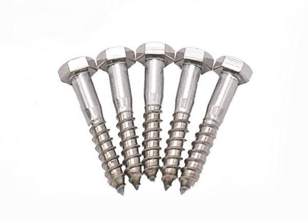 M5 M6 Tête hexagonale d'acier au carbone vis à auto-tape avec demi-fil zinc galvanisé