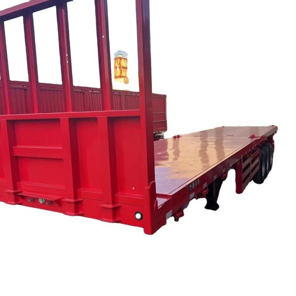 Steel Flatbed Semi Truck Trailers for Shipping 20ft 40ft 50ft 53ft in 15 Workdays