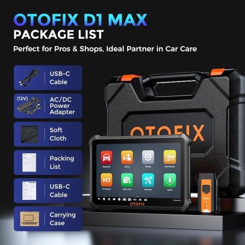 2024 OTOFIX D1 MAX Système complet Diagnostics Appui à la machine ECU Codage DoIP