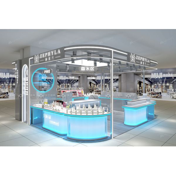 BKC027 Skincare Kiosk Mall Luxury Shop Showcase Skincare Store Interior Design for Cosmetic Shop Display Furniture
