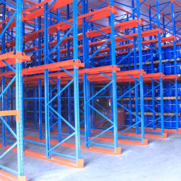 2-7 Levels Steel Drive In Racking Heavy Duty Pallet Racking System Customized Depth