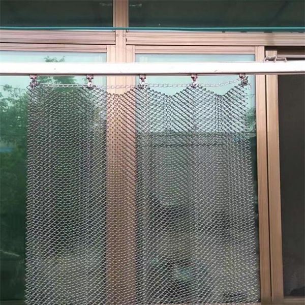 Aluminum Ceiling Curtain Different Color Chain Mail Wire Mesh Net Decorative Chain Link Mesh Curtain