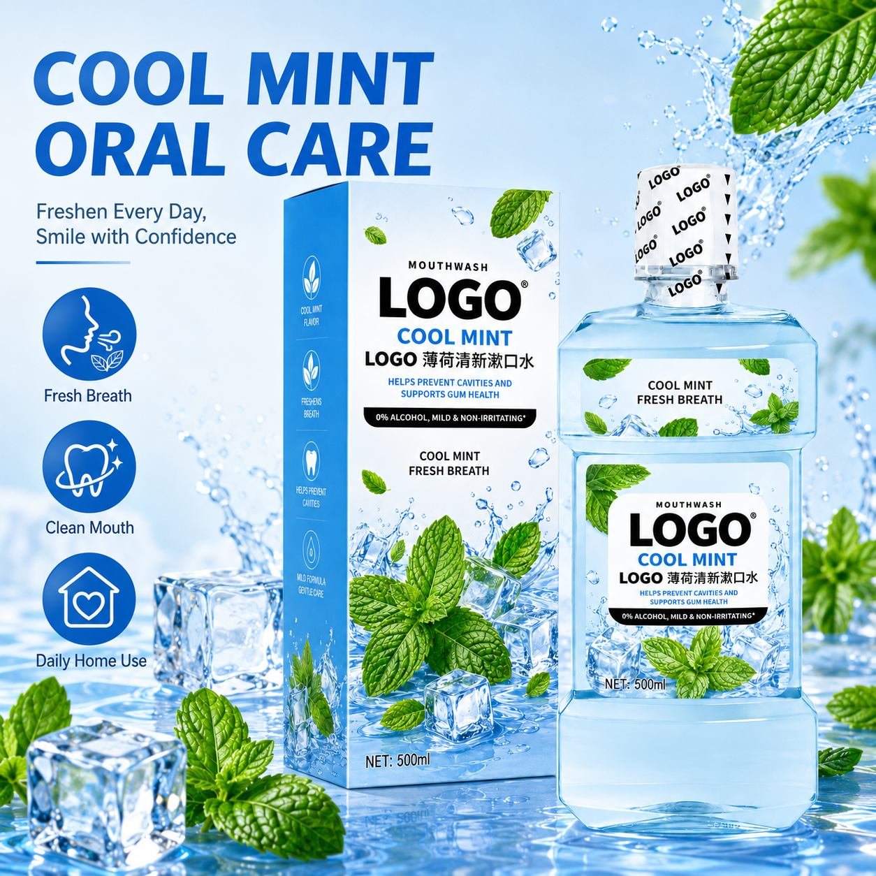 OEM Private Label Peach Flavor Mouth Freshener Spray Long Lasting Fresh Breath Portable Oral Spray Daily Use