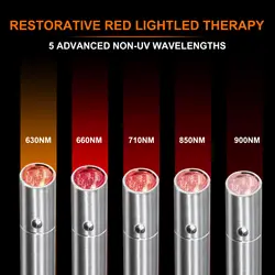 Blackhead Removal Near Infrared Red Light Therapy Flashlight 660nm 850nm