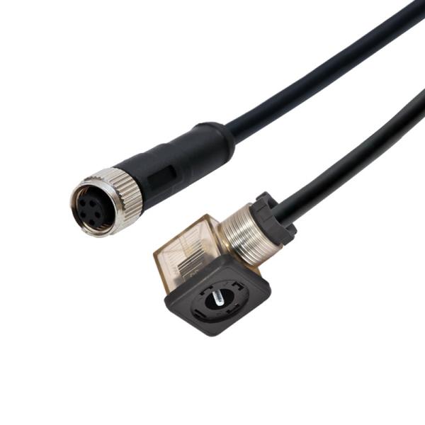 IP68 M12 Solenoid Value C Connector Uls Waterproof Dc Power Connector