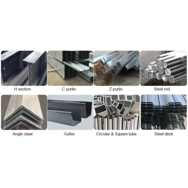 Customized Design Large Span Prefabricated Prefab Galvanized Metal Steel Structure Frame Sandwich Panel Factory Workshop
