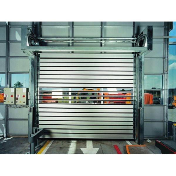 High Speed Rolling and Fast Shutter Security Garage Door for in 40mm Thickness Walnut