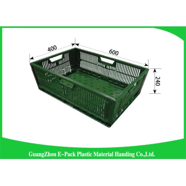 Mesh Ventilated Folding Plastic Crates durável 600 * 400 * 400mm empilháveis