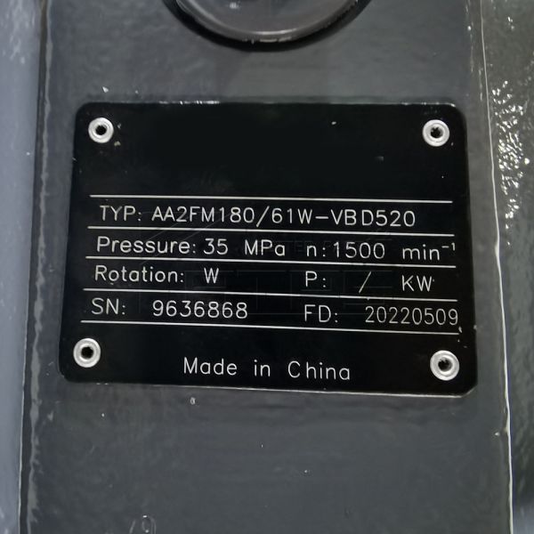 AA2FM180/61W-VBD520 High Pressure Hydraulic Motor for Concrete Mixer