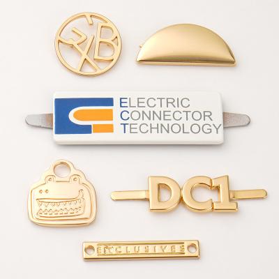 Metal Plates Logos for Handbag Custom Logo Sewing Clothing Labels Gold Metal Purse Tags