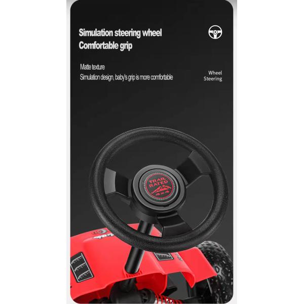 Blue Yellow Children's 4 Wheel Drive Electric Kart Car For 2-6 Years