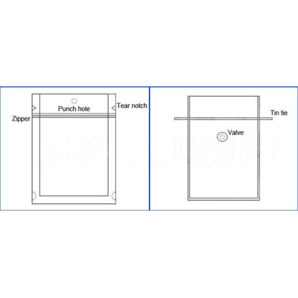 Прокатанные мешки упаковывая, загерметизированная жара алюминиевой фольги пластиковые - стойте вверх сумки с клапаном