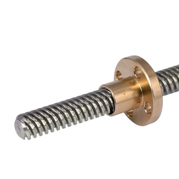 Stainless Steel 2mm Pitch 3D Printer Accessories T8 Lead Screw With Nut