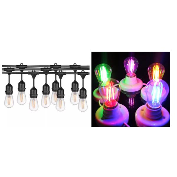 света шарика рождества шариков шарика G40 1W строки СИД 2700K винтажные на открытом воздухе