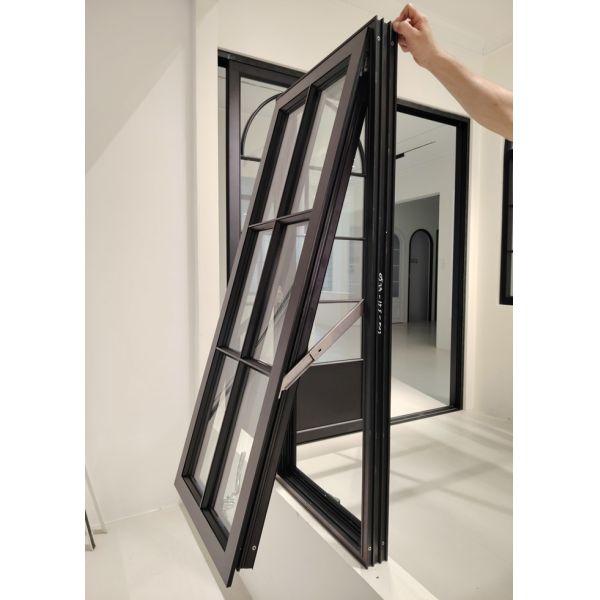 French retro style outdoor balcony with broken bridge aluminum lattice window